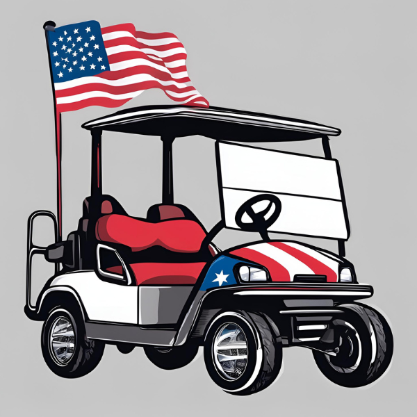 Golf Cart for July 4 Parade * AI Generated*